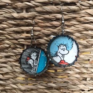 Eco friendly! Hand made bottle cap earrings